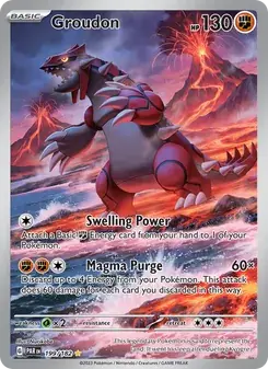 Groudon 199/182 Paradox Rift Pokémon card