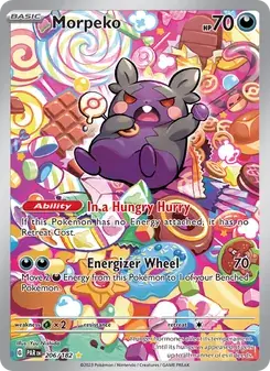 Morpeko 206/182 Paradox Rift Pokémon card