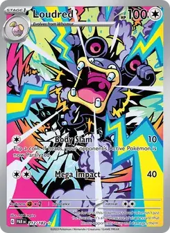 Loudred 212/182 Paradox Rift Pokémon card