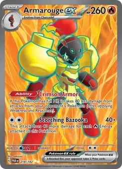 Armarouge ex 218/182 Paradox Rift Pokémon card