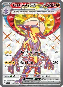 Toxtricity ex 227/182 Paradox Rift Pokémon card
