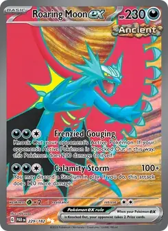 Roaring Moon ex 229/182 Paradox Rift Pokémon card