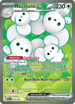 Maushold ex 233/182 Paradox Rift Pokémon card