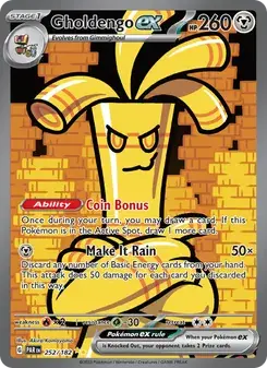 Gholdengo ex 252/182 Paradox Rift Pokémon card