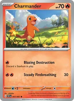 Charmander 007/91 Paldean Fates Pokémon card