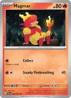 Magmar 009/91 Paldean Fates Pokémon card