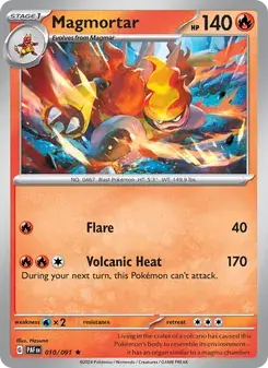Magmortar 010/91 Paldean Fates Pokémon card
