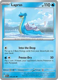 Lapras 016/91 Paldean Fates Pokémon card