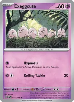 Exeggcute 023/91 Paldean Fates Pokémon card