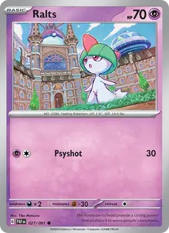 Ralts 027/91 Paldean Fates Pokémon card