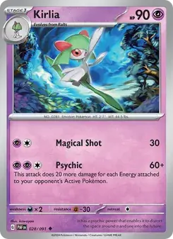 Kirlia 028/91 Paldean Fates Pokémon card