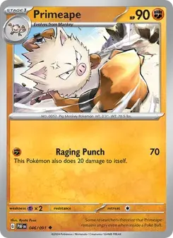 Primeape 046/91 Paldean Fates Pokémon card
