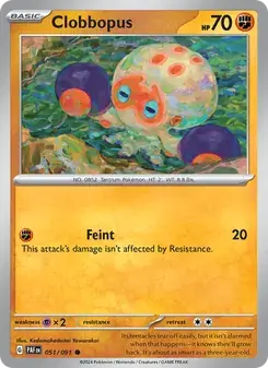 Clobbopus 051/91 Paldean Fates Pokémon card