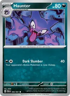 Haunter 056/91 Paldean Fates Pokémon card