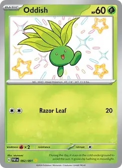 Oddish 092/91 Paldean Fates Pokémon card