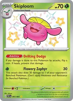 Skiploom 097/91 Paldean Fates Pokémon card