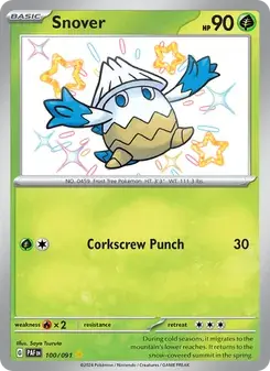 Snover 100/91 Paldean Fates Pokémon card