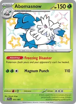 Abomasnow 101/91 Paldean Fates Pokémon card