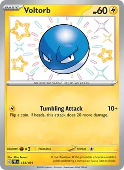 Voltorb 133/91 Paldean Fates Pokémon card
