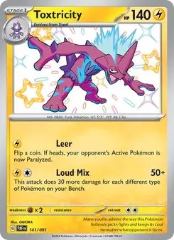 Toxtricity 141/91 Paldean Fates Pokémon card