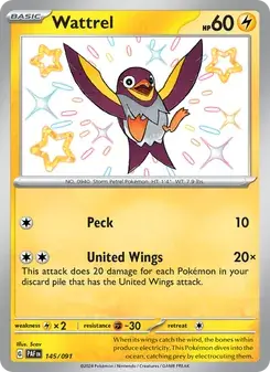 Wattrel 145/91 Paldean Fates Pokémon card