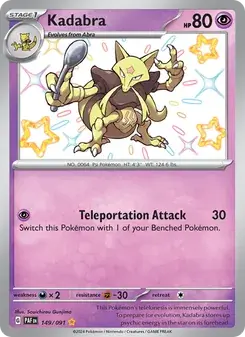 Kadabra 149/91 Paldean Fates Pokémon card
