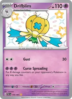 Drifblim 156/91 Paldean Fates Pokémon card