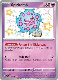 Spiritomb 158/91 Paldean Fates Pokémon card