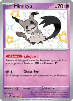 Mimikyu 160/91 Paldean Fates Pokémon card