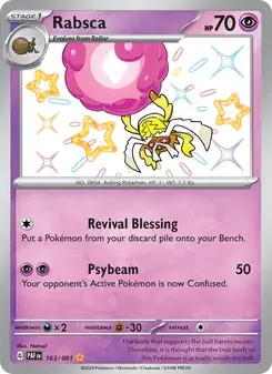 Rabsca 163/91 Paldean Fates Pokémon card