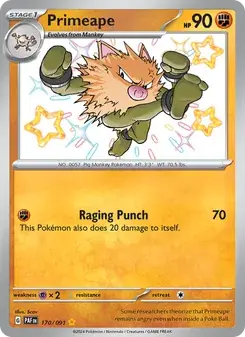Primeape 170/91 Paldean Fates Pokémon card