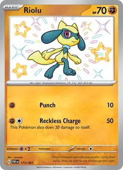 Riolu 173/91 Paldean Fates Pokémon card
