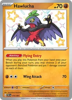 Hawlucha 175/91 Paldean Fates Pokémon card