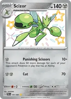 Scizor 191/91 Paldean Fates Pokémon card