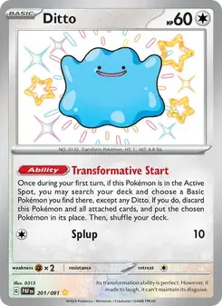 Ditto 201/91 Paldean Fates Pokémon card