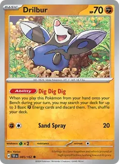 Drilbur 085/162 Temporal Forces Pokémon card