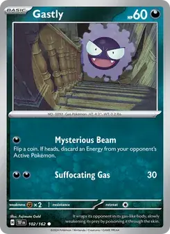 Gastly 102/162 Temporal Forces Pokémon card