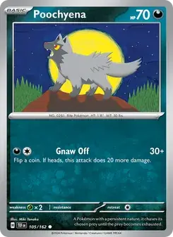 Poochyena 105/162 Temporal Forces Pokémon card