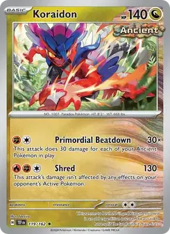 Koraidon 119/162 Temporal Forces Pokémon card