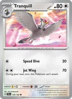 Tranquill 134/162 Temporal Forces Pokémon card