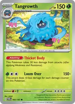 Tangrowth 002/167 Twilight Masquerade Pokémon card