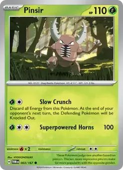 Pinsir 003/167 Twilight Masquerade Pokémon card
