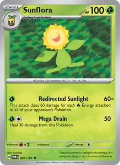 Sunflora 007/167 Twilight Masquerade Pokémon card