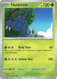 Heracross 008/167 Twilight Masquerade Pokémon card