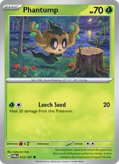 Phantump 012/167 Twilight Masquerade Pokémon card
