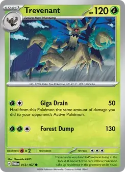 Trevenant 013/167 Twilight Masquerade Pokémon card