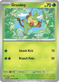 Grookey 014/167 Twilight Masquerade Pokémon card