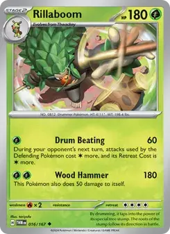 Rillaboom 016/167 Twilight Masquerade Pokémon card