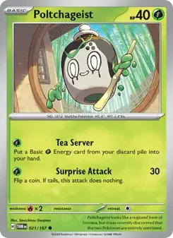 Poltchageist 021/167 Twilight Masquerade Pokémon card