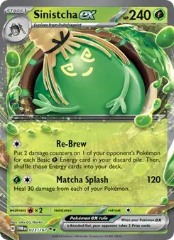 Sinistcha ex 023/167 Twilight Masquerade Pokémon card